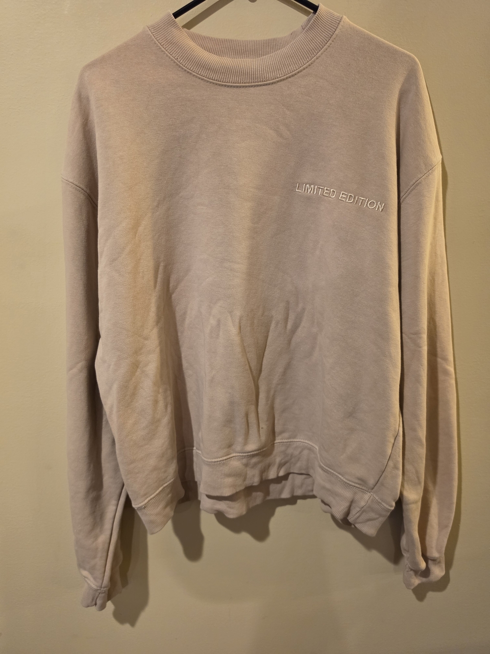 Boohooman Limited Edition Men's Crewneck Sweatshirt in Light Beige